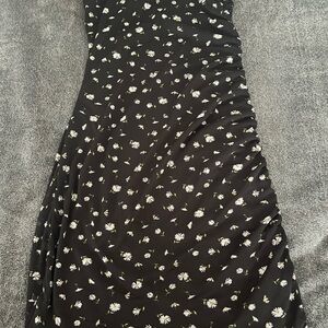 No Boundaries Black Floral Dress